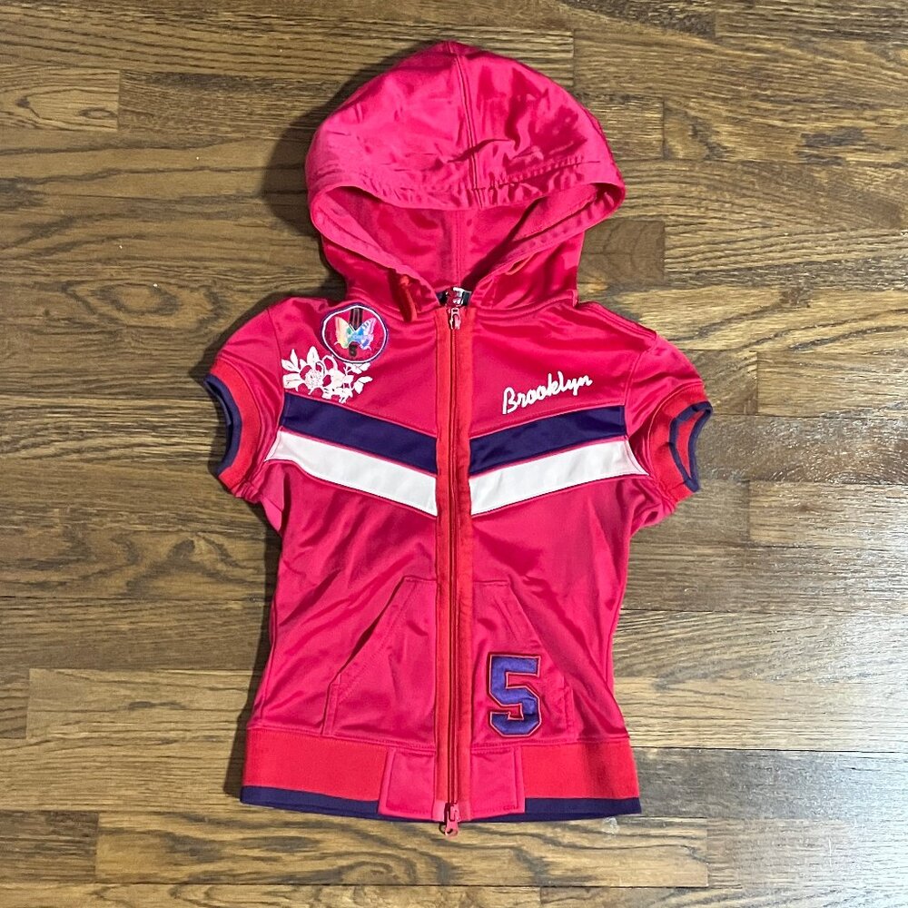 Triple Five Soul magenta pink Soul Fantasy short sleeve hoody jacket XS RARE